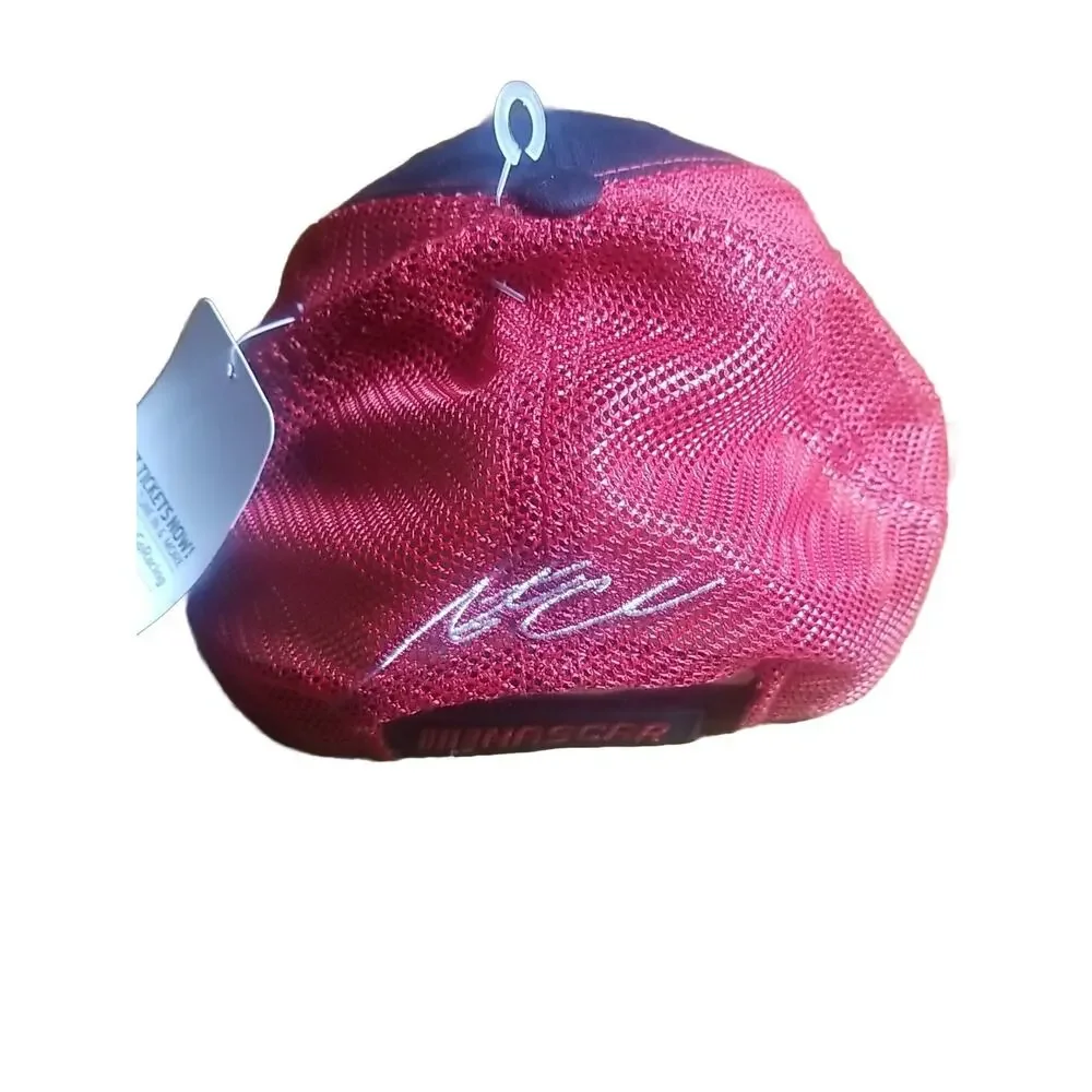 CHECKERED FLAG AUSTIN CINDRIC #2 BLACK W/ RED MESH DISCOUNT TIRE HAT NWT